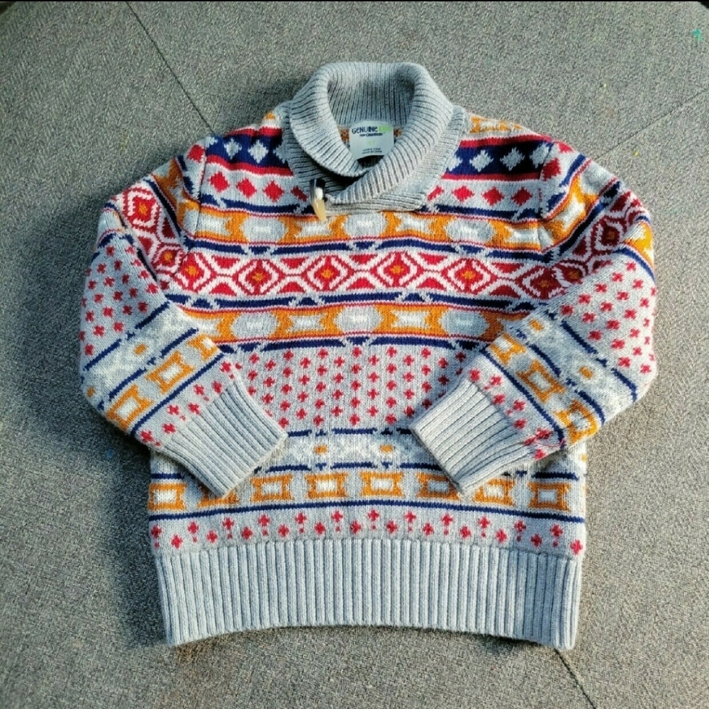 Mixed Pattern Knit Sweater - Picture 1 of 5